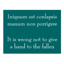 Iniquum est conlapsis post cards