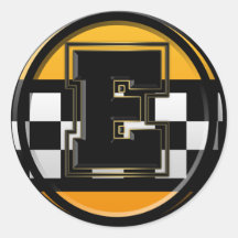 Initial E taxi driver Round Stickers