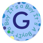 Initial G Can Be Changed by You Before Ordering Stickers