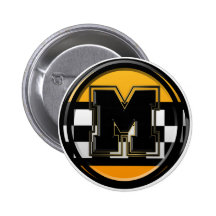 Initial M taxi driver Pinback Buttons
