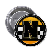 Initial N taxi driver Pinback Buttons