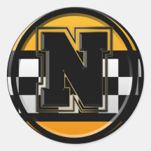 Initial N taxi driver Round Sticker