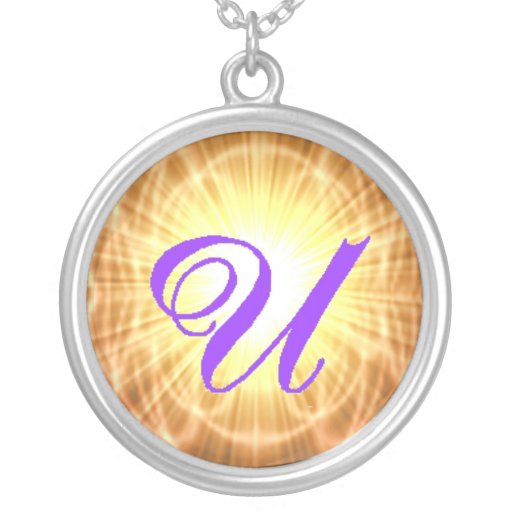 Initial U Monogram Pendant
