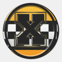 Initial X taxi driver Sticker