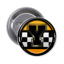Initial Y taxi driver Pinback Button