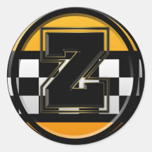Initial Z taxi driver Round Stickers