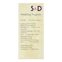 Initials Wedding Programs Rack Cards