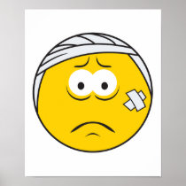 Injured Boo boo Smiley Face Print