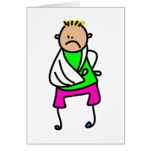 Injured Kid Greeting Card