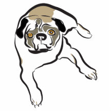 INk drawing pug art Photo Sculpture