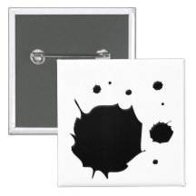Ink Spill Pinback Button