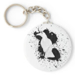 Ink Splat Bird keychains