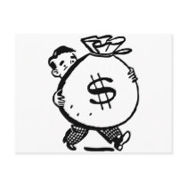 Inked Mr. Moneybags Postcards