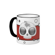 InkMySkull Red Ringer Mug