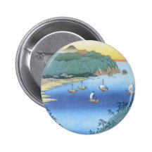Inlet at Awa Province by Ando Hiroshige Pinback Buttons
