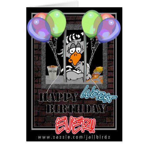 Inmate Birthday card Zazzle