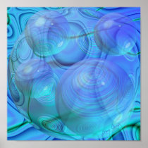 Inner Flow VI – Aqua & Azure Galaxy Print