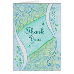 Inner green on blue color Wedding Invitation Greeting Cards