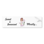 Innocent, Sweet , &,  Mostly... Quantum Cutie Girl Bumper Stickers
