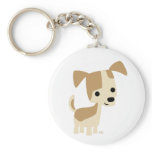 Inquisitive little dog cartoon keychain