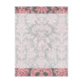 inricate vintage pink damask on deep grey postcard