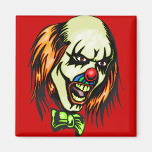 Insane Evil Clown Refrigerator Magnets