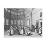 Inside a Turkish Mosque, illustration postcards