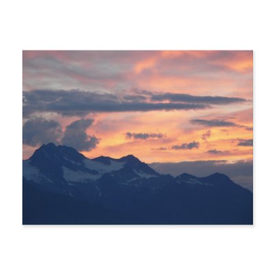 Inside Passage Sunset Postcard by hopefulone