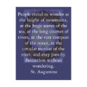 Insightful  Quote by St. Augustine postcards