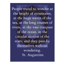 Insightful  Quote by St. Augustine Postcards