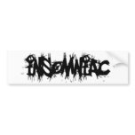 Insomniac Grafitti bumper stickers