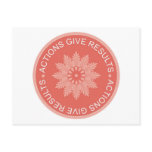 Inspirational 3 Word Quotes ~Actions Give Results~ postcards