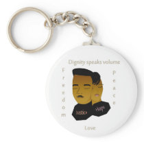 Inspirational Black History Month keychain