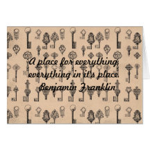 Inspirational Card Benjamin Franklin Quote