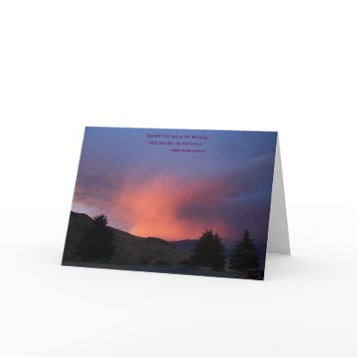 Inspirational Card: Nature is Patient by PurebredCatRescue