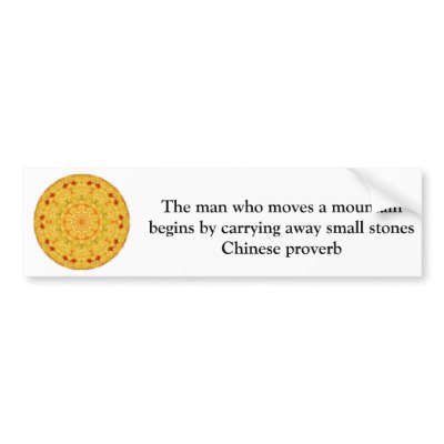 Inspirational Chinese proverb Bumper Stickers by spiritcircle