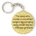 Inspirational Chinese proverb keychains