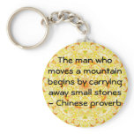 Inspirational Chinese proverb keychains