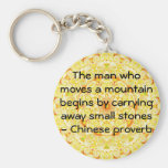 Inspirational Chinese proverb Keychains
