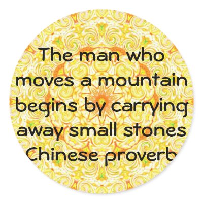 Inspirational Chinese proverb Round Sticker by spiritcircle