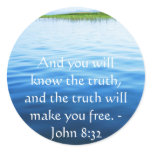 Inspirational Christian Quote - John 8:32 stickers