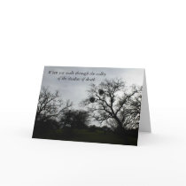 Inspirational Comfort Card: Oaks against grey sky