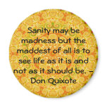 Inspirational Don Quixote quote magnets