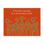 Inspirational flowers & butterflies postcard