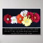 Inspirational flowers posters