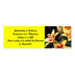 Inspirational Lily Bookmark business cards
