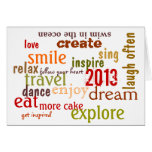 inspirational new year 2013 greeting card