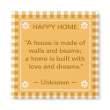 Inspirational Quote - Happy Home magnets