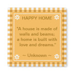 Inspirational Quote - Happy Home magnets