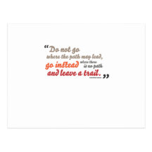 Inspirational quote postcard